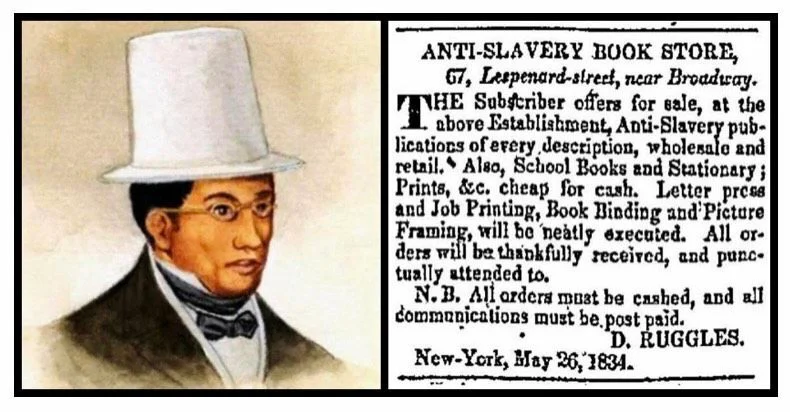 David Ruggles and Anti-Slavery Bookstore advertisement
